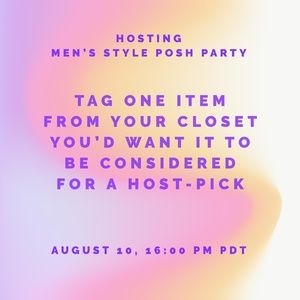 Co-Hosting Men's Style Posh Party Tomorrow